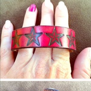 Red leather bracelet 🛑hold for @brickroundhouse